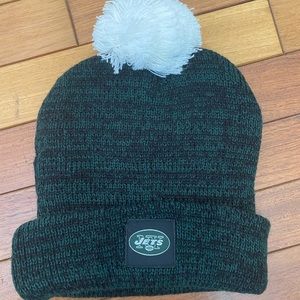 New York Jets Winter Hat with Pom Pom